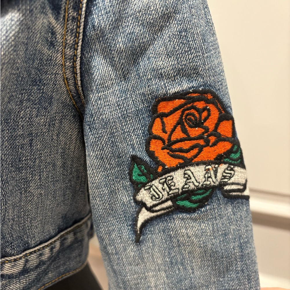 Y2K Fall Cropped Denim Jacket with removable hood - Picture 8 of 8